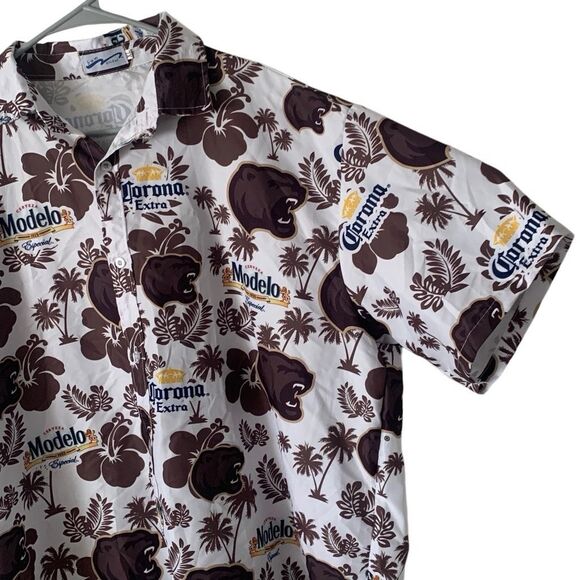 Pre Owned Men's Corona Modelo Short Sleeve Shirt Stand Out in Style Festive - Picture 5 of 10